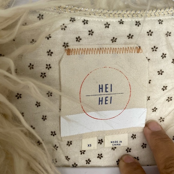 Anthropologie HEI HEI Faux Fur Vest Sz XS - Picture 6 of 9